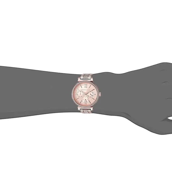 Michael Kors Women's 36mm Sofie Stainless Steel Chronograph Watch - Rose Gold - Picture 4 of 8